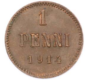 1 пенни 1914 года Русская Финляндия — Фото №1