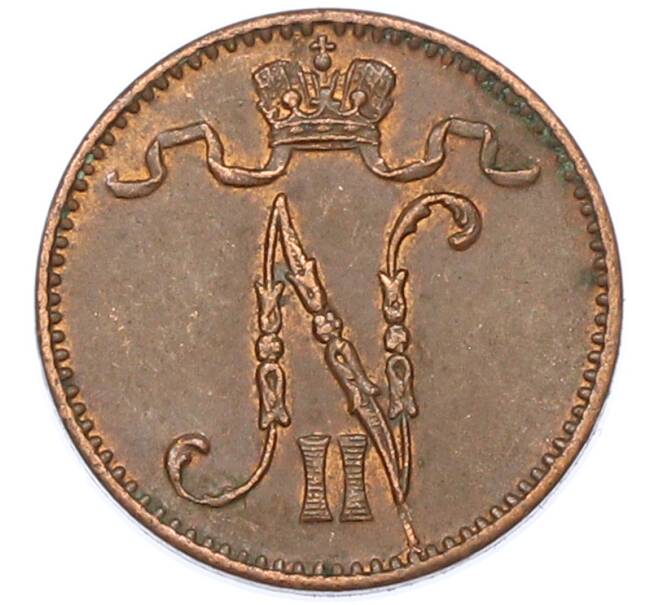 Монета 1 пенни 1914 года Русская Финляндия (Артикул: K10-15423) — Фото №2