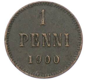 1 пенни 1900 года Русская Финляндия — Фото №1