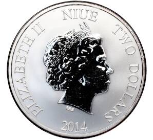 2 доллара 2014 года Ниуэ «Бисса» — Фото №2