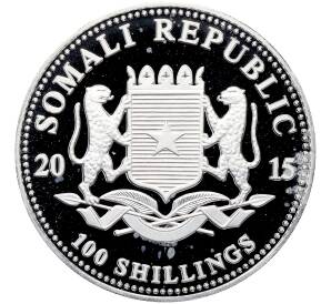100 шиллингов 2015 года Сомали «Дикая природа Африки — Слон» — Фото №2