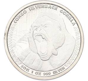 5000 франков 2015 года Конго «Горилла» — Фото №1