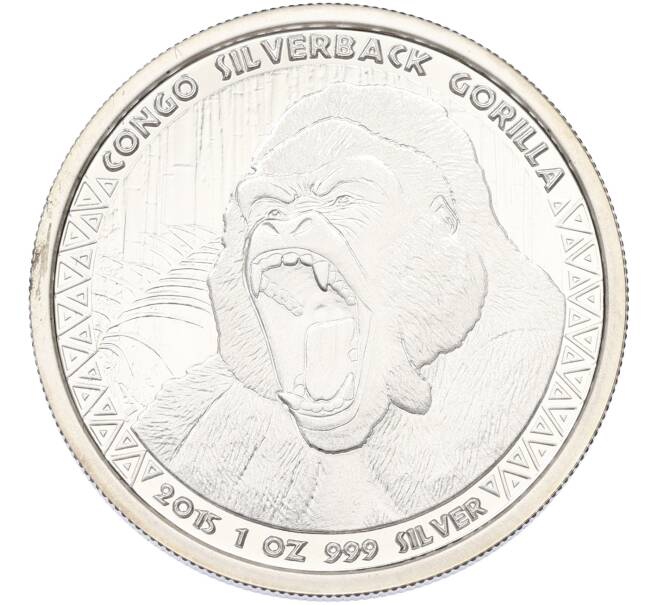 Монета 5000 франков 2015 года Конго «Горилла» (Артикул: K10-15691) — Фото №1