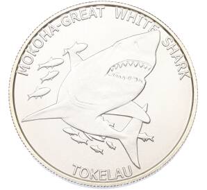 5 долларов 2015 года Токелау «Большая белая акула» — Фото №1