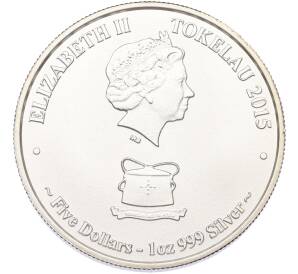 5 долларов 2015 года Токелау «Большая белая акула» — Фото №2