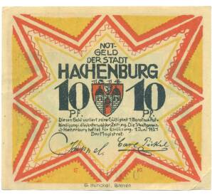 10 пфеннигов 1921 года Германия — город Хахенбург (Нотгельд) — Фото №1