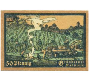50 пфеннигов 1921 года Германия — город Грюнберг (Нотгельд) — Фото №1