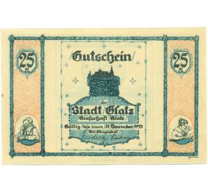 25 пфеннигов 1921 года Германия — город Глатц (Нотгельд) — Фото №2