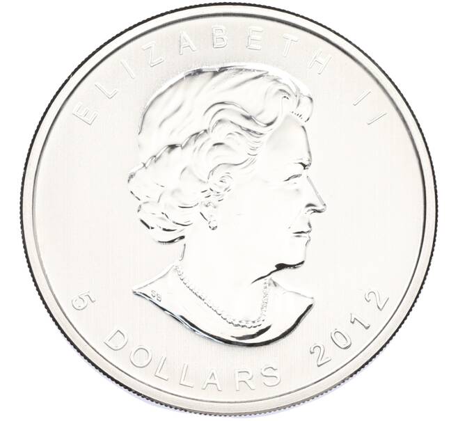 Монета 5 долларов 2012 года Канада «Кленовый лист» (Артикул: K10-15721) — Фото №2