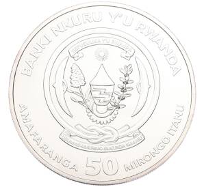 50 франков 2016 года Руанда «Африканская унция — Сурикаты» — Фото №2