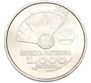 1000 эскудо 1998 года Португалия «Международный год океанов на Экспо-98» — Фото №2