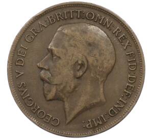 1 пенни 1917 года Великобритания — Фото №2