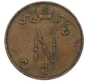 5 пенни 1908 года Русская Финляндия — Фото №2