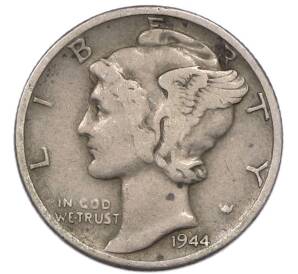 1 дайм (10 центов) 1944 года США — Фото №1