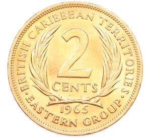 2 цента 1965 года Британские Восточные Карибы — Фото №1