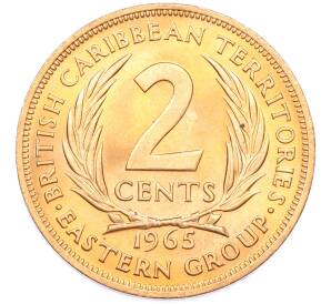 2 цента 1965 года Британские Восточные Карибы — Фото №1