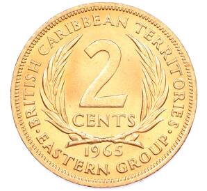 2 цента 1965 года Британские Восточные Карибы — Фото №1
