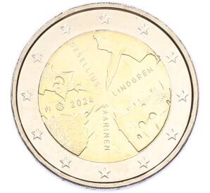 2 евро 2024 года Финляндия «Архитектурная фирма Геселлиус-Линдгрен-Сааринен» — Фото №1