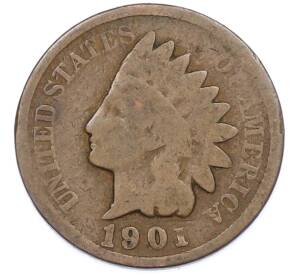1 цент 1901 года США — Фото №1
