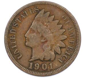 1 цент 1901 года США — Фото №1