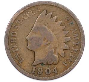 1 цент 1904 года США — Фото №1