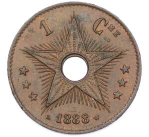 1 сантим 1888 года Свободное государство Конго (Бельгийское Конго) — Фото №1