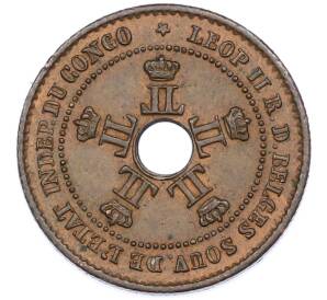 1 сантим 1888 года Свободное государство Конго (Бельгийское Конго) — Фото №2