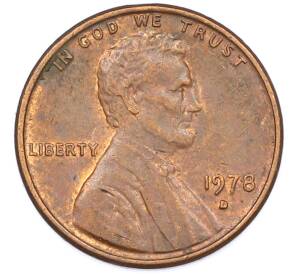 1 цент 1978 года D США — Фото №1