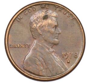1 цент 1978 года D США — Фото №1
