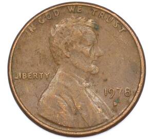 1 цент 1978 года D США — Фото №1