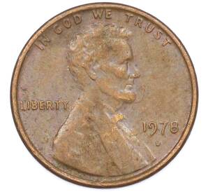 1 цент 1978 года D США — Фото №1