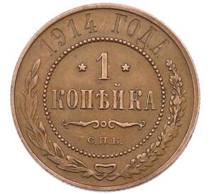 1 копейка 1914 года СПБ — Фото №1