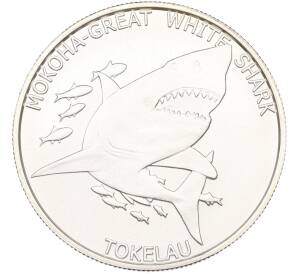 5 долларов 2015 года Токелау «Большая белая акула» — Фото №1