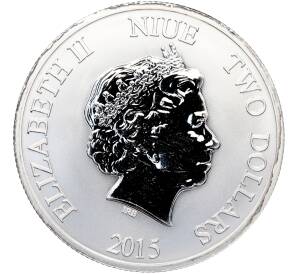 2 доллара 2015 года Ниуэ «Бисса» — Фото №2