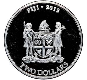 2 доллара 2013 года Фиджи «Черепаха Таку» — Фото №2