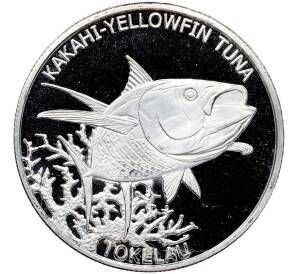 5 долларов 2014 года Токелау «Желтоперый тунец» — Фото №1