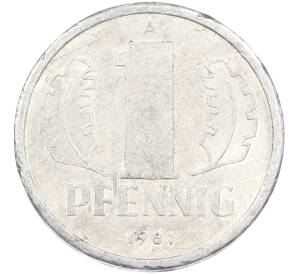 1 пфенниг 1981 года Восточная Германия (ГДР) — Фото №1