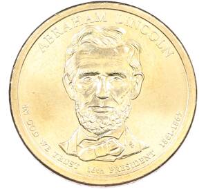 1 доллар 2010 года (P) США «16-й президент США Авраам Линкольн» — Фото №1