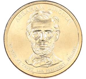 1 доллар 2010 года (P) США «16-й президент США Авраам Линкольн»