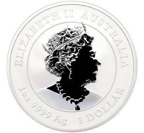 1 доллар 2023 года Австралия «Лунный календарь III — Год Кролика» — Фото №2