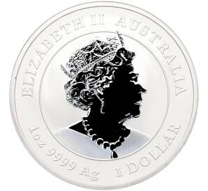 1 доллар 2023 года Австралия «Лунный календарь III — Год Кролика» — Фото №2