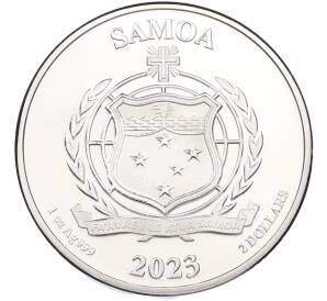 2 доллара 2023 года Самоа «Форсаж — Четверть мили за раз» — Фото №2