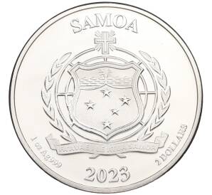 2 доллара 2023 года Самоа «Форсаж — Четверть мили за раз» — Фото №2