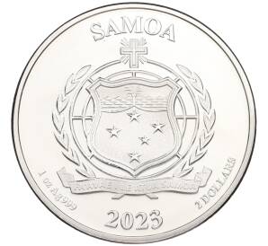 2 доллара 2023 года Самоа «Форсаж — Четверть мили за раз» — Фото №2