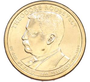 1 доллар 2013 года (D) США «26-й президент США Теодор Рузвельт» — Фото №1