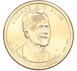 1 доллар 2020 года (D) США «41-й президент США Джордж Герберт Уокер Буш» — Фото №1