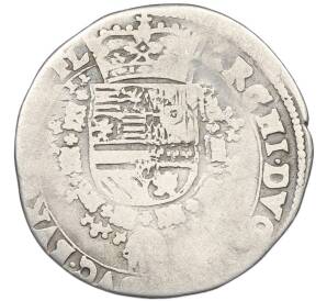 1/4 патагона 1616-1621 года Испанские Нидерланды (Брабант) — Фото №2
