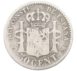 50 сентимо 1885 года Испания — Фото №2