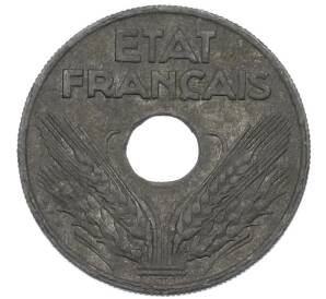 20 сантимов 1942 года Франция — Фото №2