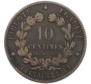 10 сантимов 1872 года К Франция — Фото №2